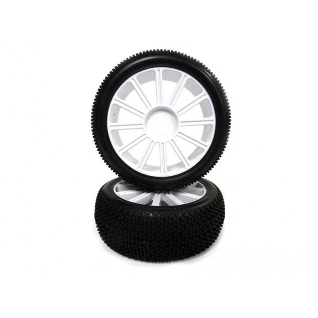 Комплект белых дисков с покрышками 2 шт. (821003W запчасти для радиоуправляемых моделей Himoto)