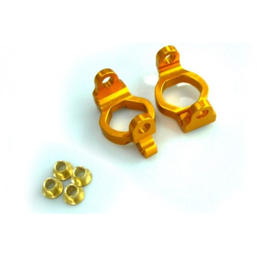 Хабы передних кулаков алюминиевые для машинки на радиоуправлении E18 (M605 запчасти Himoto)