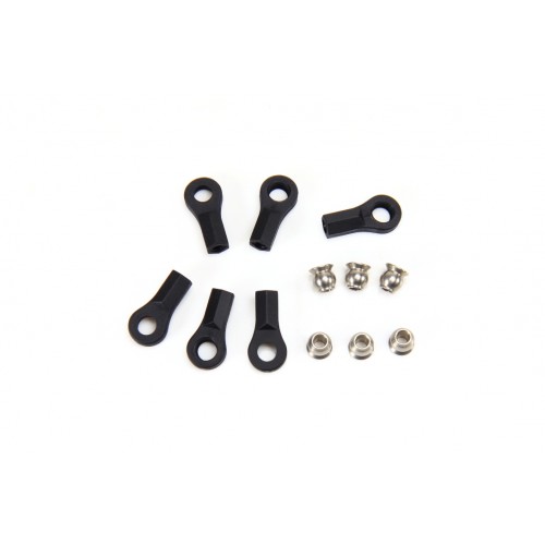 Team Magic Ball End & 5.8mm Single Flanged Steel Ball Black 6p