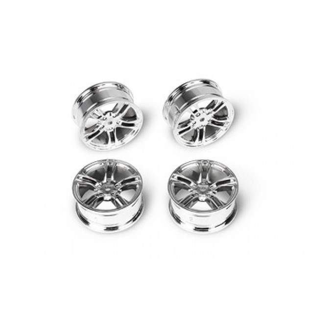 Team Magic E4 Drift Car Wheel 5 Spoke Silver 4p