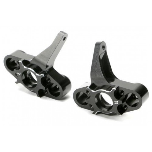 Team Magic E5 Option Part - CNC Machined Steering Block - Black 2p