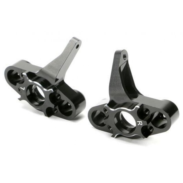 Team Magic E5 Option Part - CNC Machined Steering Block - Black 2p
