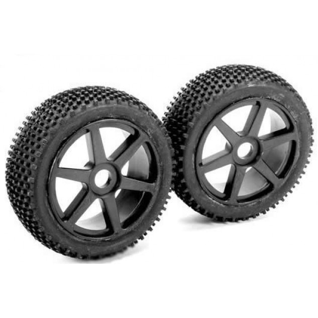 Team Magic B8 Pre-mounted Tires 6 Spokes Black 2p