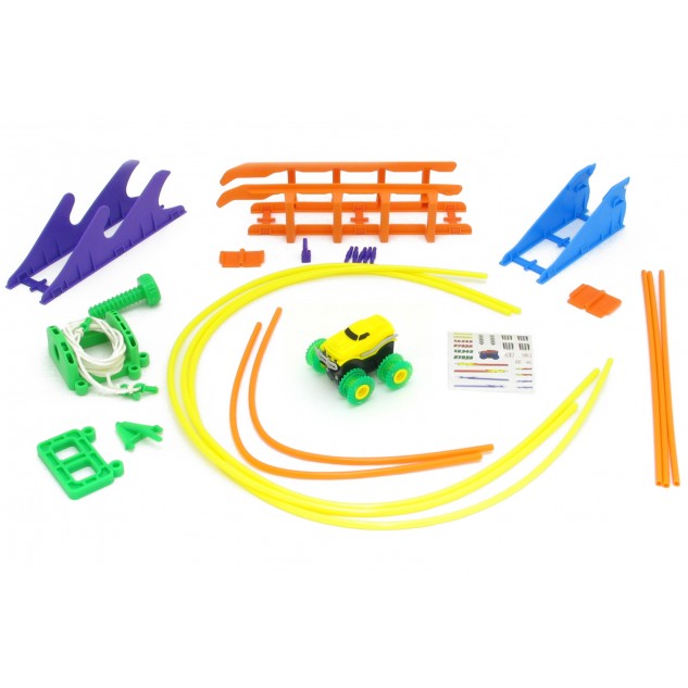 Машинка на бат. Trix Trux набор с трассой (желтый)