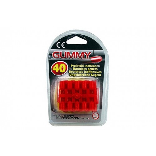 Пульки резиновые для игрушечного пистолета Edison Giocattoli калибр 8мм 40шт (410/42)