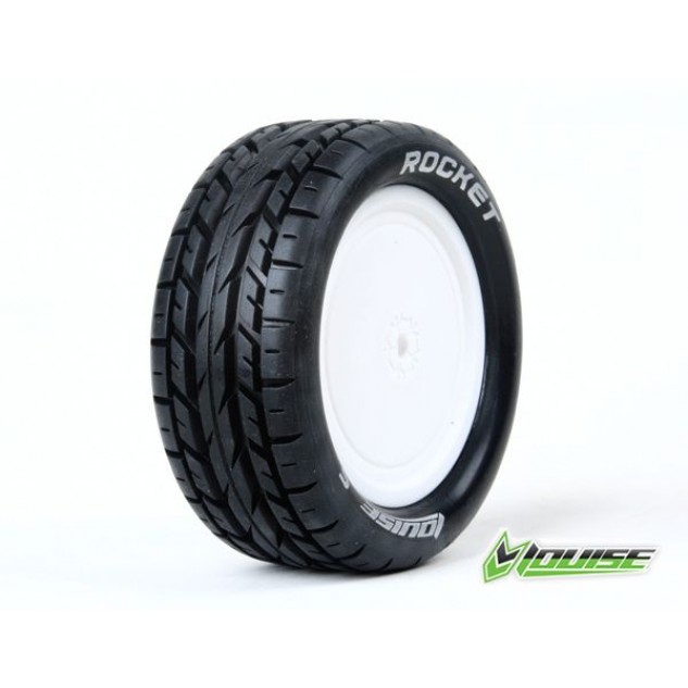 Колеса Louise Buggy 1/10 E-ROCKET Soft 12мм передние белые 2шт (L-T3186SWKF)