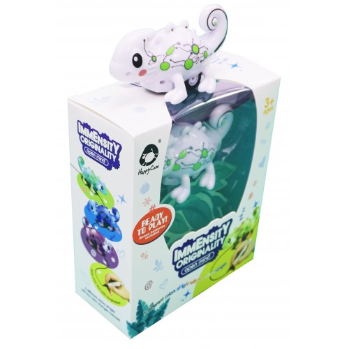 Индуктивная игрушка Хамелеон Happy Cow 777-613 меняет цвет и ездит по линии