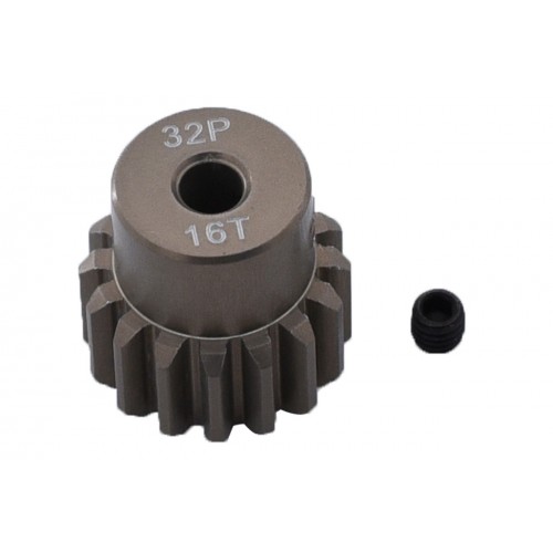 Пиньон алюминиевый RCTurn M0.8 32 Pitch под вал 3.175мм (16T)