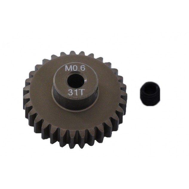 Пиньон алюминиевый RCTurn M0.6 48 Pitch под вал 3.175мм (31T)