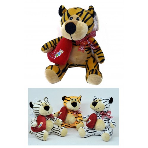 Іграшка м'яка "Тигр", 3 види, 16см
