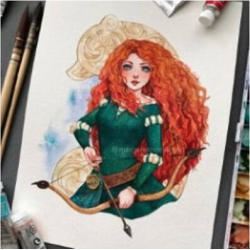 Алмазна мозаїка "Вогняна лучниця", на підрамнику 30*40см, в кор. 41*31*2,5см, ТМ Dreamtoys