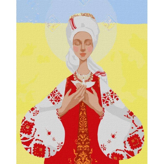 Картина за номерами "Мати Україна" 40*50см, в термопакеті, ТМ Ідейка, Україна