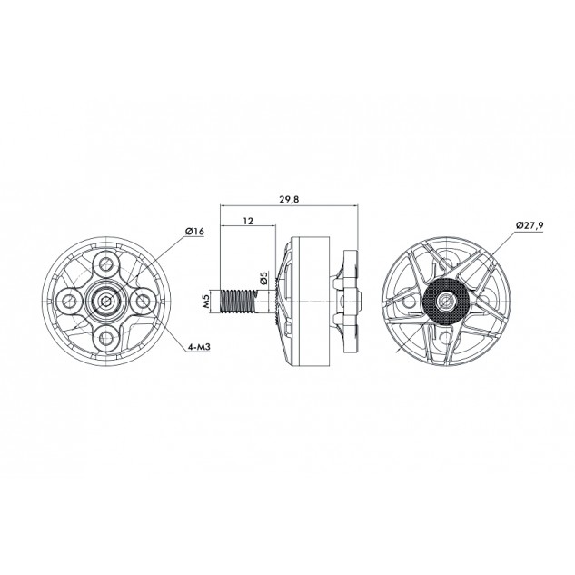 Мотор T-Motor F40 PRO IV 2306 1950KV 4-6S для коптеров (синий)