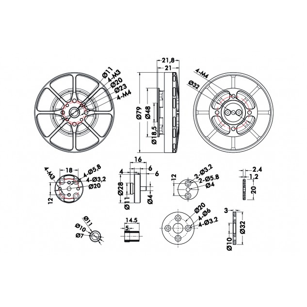 Мотор T-Motor Antigravity MN7005 KV230 6S для коптеров