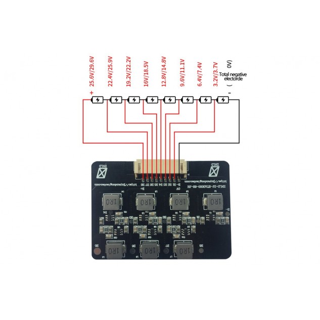 Плата балансировочная ZNLD активная BMS Li-Pol 8S 1.2A