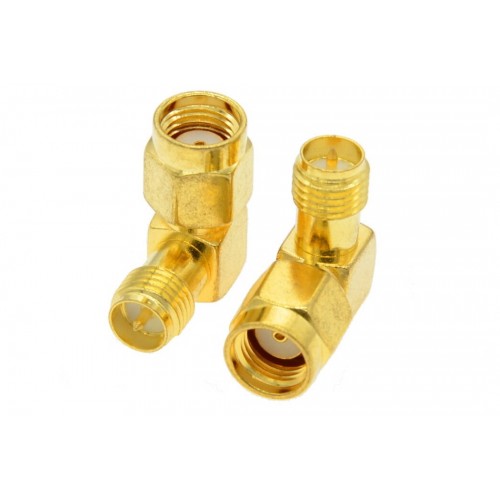 50 шт - Переходники для FPV и радиооборудования (RP-SMA M - RP-SMA F угловой 90°)