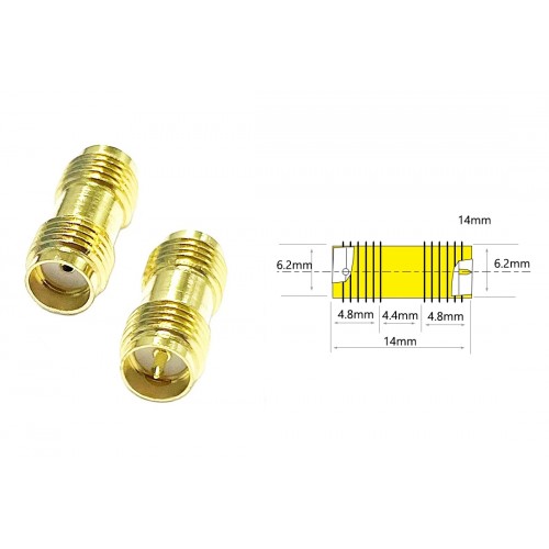 50 шт - Переходники для FPV и радиооборудования (SMA F - RP-SMA F прямой)