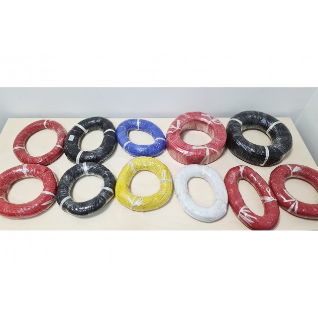 Провод силиконовый QJ 8 AWG (черный), 1 метр