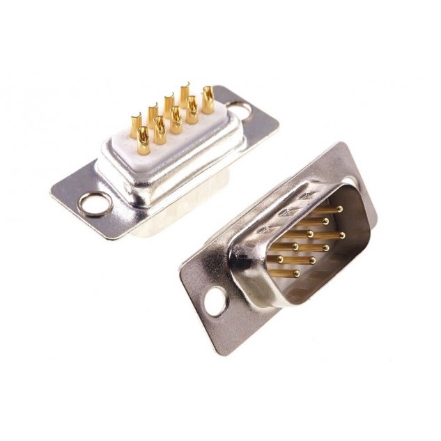 50 шт - Конекторы DB9 2u Gold RS232 COM-порт Male