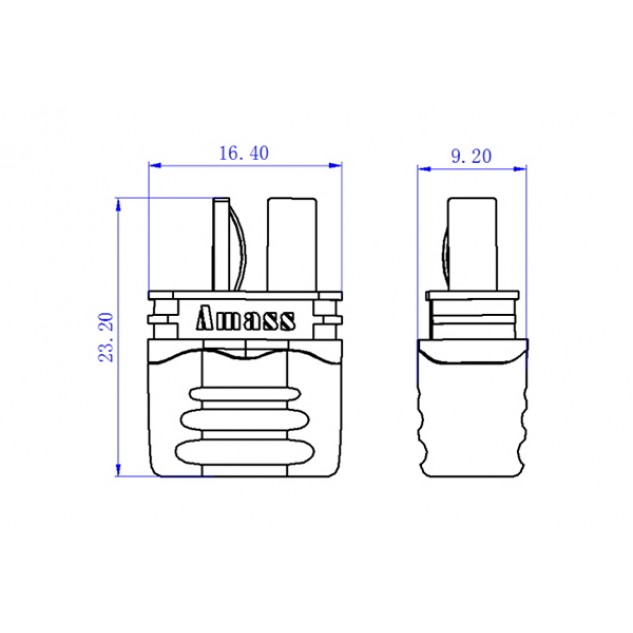 50 шт - Коннекторы AMASS T Plug Male