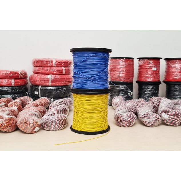 Провод силиконовый QJ 12 AWG (желтый), 1 метр