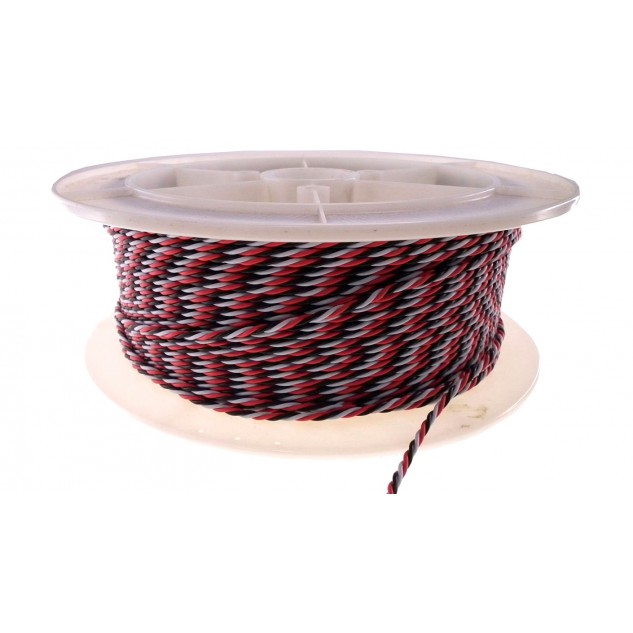 Сервопровод QJ 22 AWG скрученный (Futaba), 1 метр