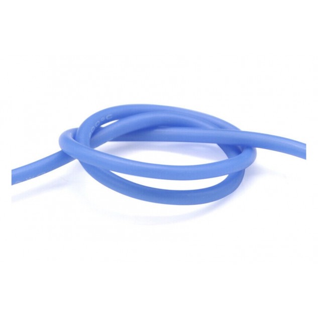 Провод силиконовый QJ 24 AWG (синий), 1 метр