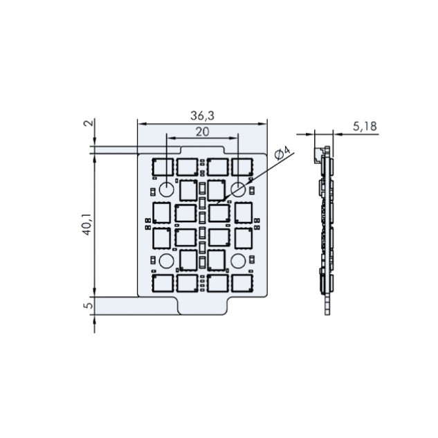Регулятор T-Motor F60A MINI 4-в-1 8S 4x60A