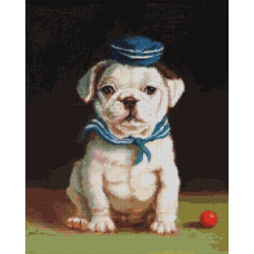 Алмазна мозаїка "Бульдог Lucia Heffernan", в кор. 40*50см, ТМ Brushme, Україна