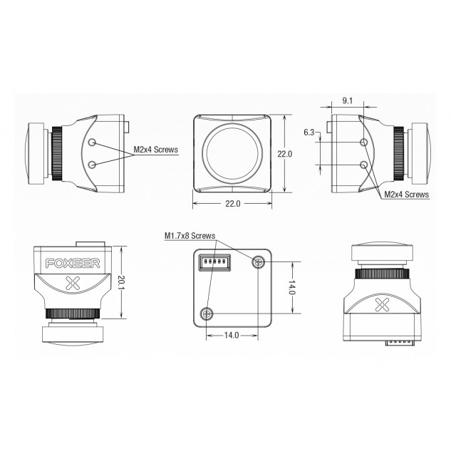 Камера FPV Foxeer Cat 3 Mini 1/3" 1200TVL M12 L2.1 (черный)