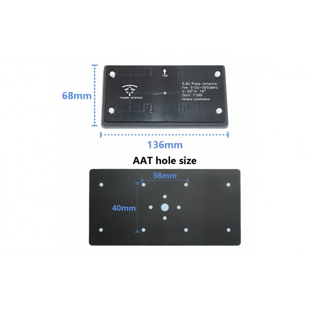 Антенна 5.5GHz Maple патч 17dB RP-SMA