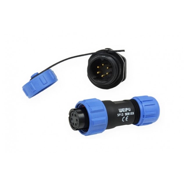 Коннекторы WEIPU 6pin папа SP1310/P6 + мама SP1312/S6 IP68 пара