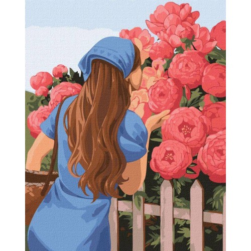 Картина за номерами "Ароматні півонії" 40х50см, в термопакеті, ТМ Ідейка, Україна.