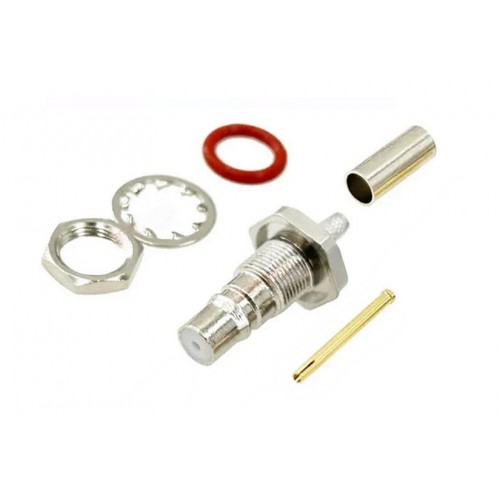 50 шт - Разъемы QMA F на кабель RG174 для радиооборудования 