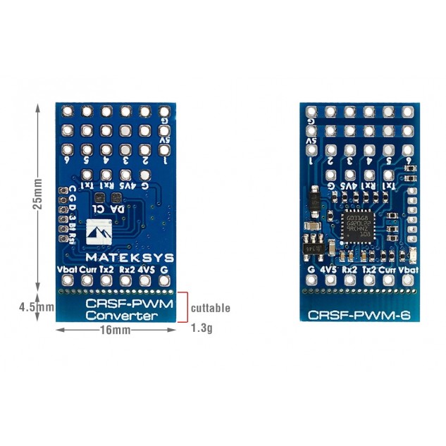 Конвертер радиоуправления Matek CRSF-PWM-6