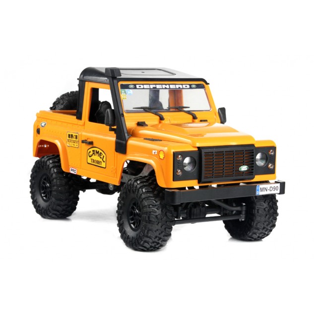 Машинка на радиоуправлении 1:12 MN Model Краулер D90 Defender полноприводный (желтый)