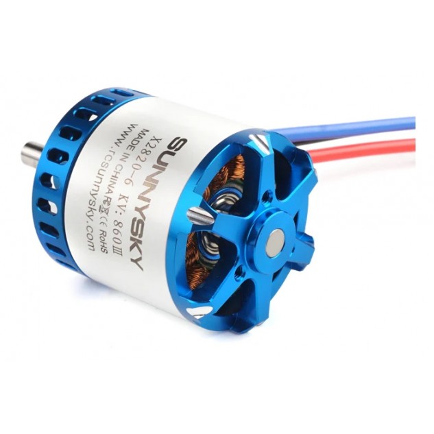 Мотор SunnySky X2820 V3 KV860 3-4S для самолетов