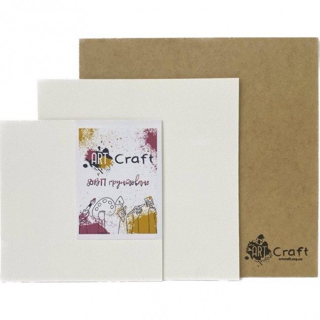 ДВП ґрунтоване 25*25см термопакет ТМ ART Craft