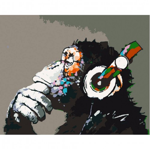Картина за номерами "Disco monkey" лак 40*50см ТМ ART Craft