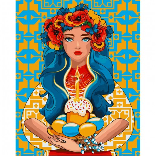 Картина за номерами "Великдень" лак 40*50см термопакет ТМ ART Craft