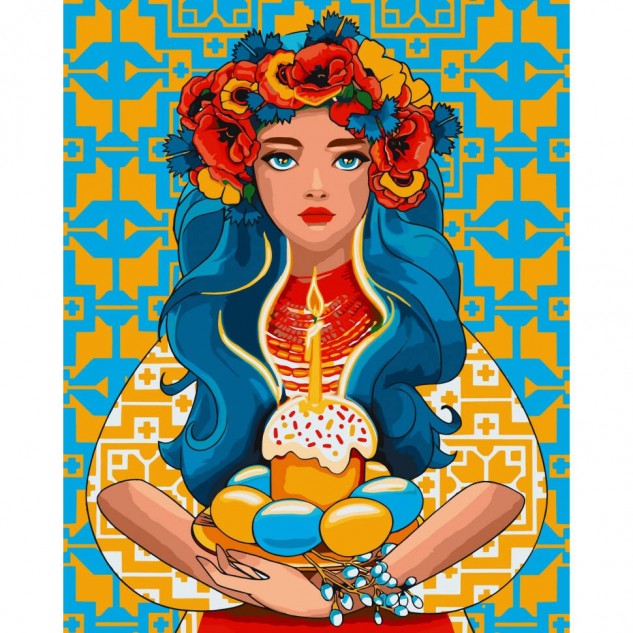 Картина за номерами "Великдень" лак 40*50см термопакет ТМ ART Craft