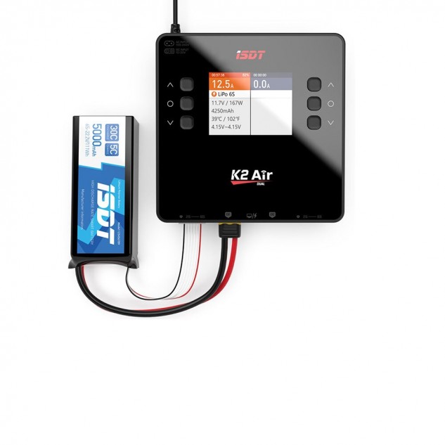 Зарядное устройство дуо универсальное ISDT K2 AIR 20A AC/DC 200W/500W с блоком питания