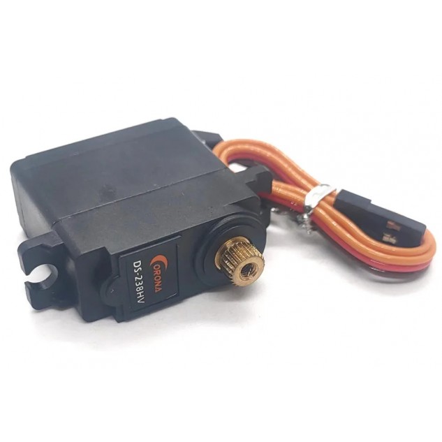 Сервопривод мини 22г Corona DS238HV 4.6кг/0.13сек/7.4В 29x13x30мм