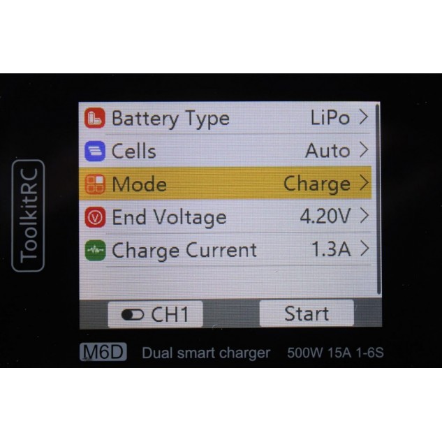Зарядное устройство дуо ToolKitRC M6D 500W 15A 1-6S без блока питания