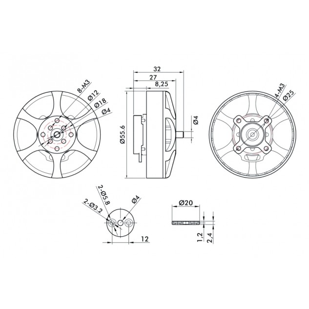 Мотор T-Motor Antigravity MN5008 KV340 6S для коптеров