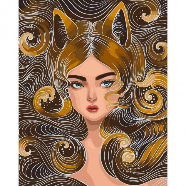 Картина за номерами Загадкова лисичка 40*50см термопакет ТМ ART Craft