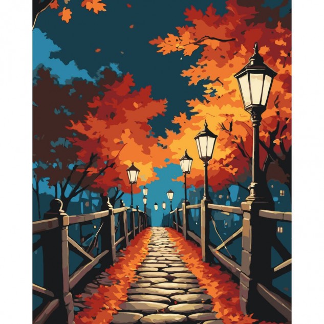 Картина за номерами Нічна прогулянка лак 40*50см термопакет ТМ ART Craft