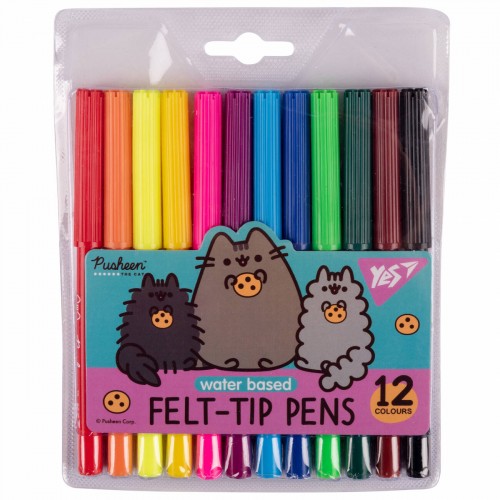 Фломастери 12 кольорів Pusheen friends 14*13*1см ТМ YES