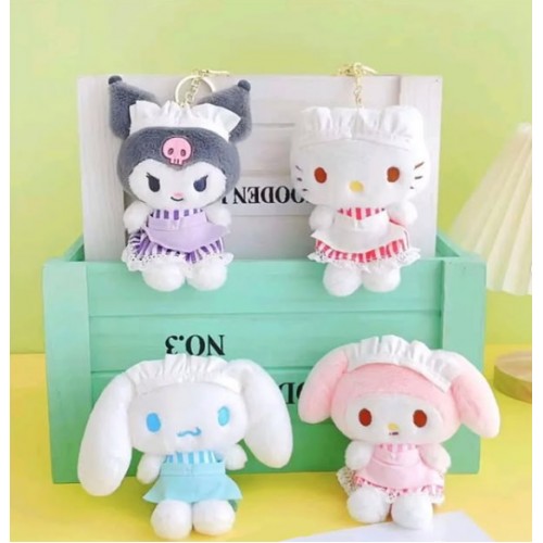 Плюшева іграшка Куромі та Мелоді в костюмі покоївки, 12см