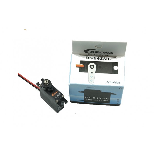 Сервопривод микро 8.5г Corona DS843MG 4.8кг/0.10сек/6.0В 23x9x23мм